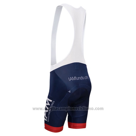 2015 Abbigliamento Ciclismo IAM Blu Manica Corta e Salopette
